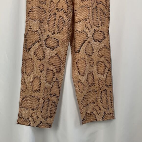 Mara Hoffman Tan Snake Paper Bag Tie Slacks - Picture 12 of 16